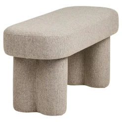 Banc d'entrée en tissu sable à pieds doubles BERLIN