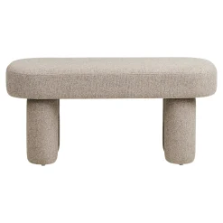 Banc d'entrée en tissu sable à pieds doubles BERLIN