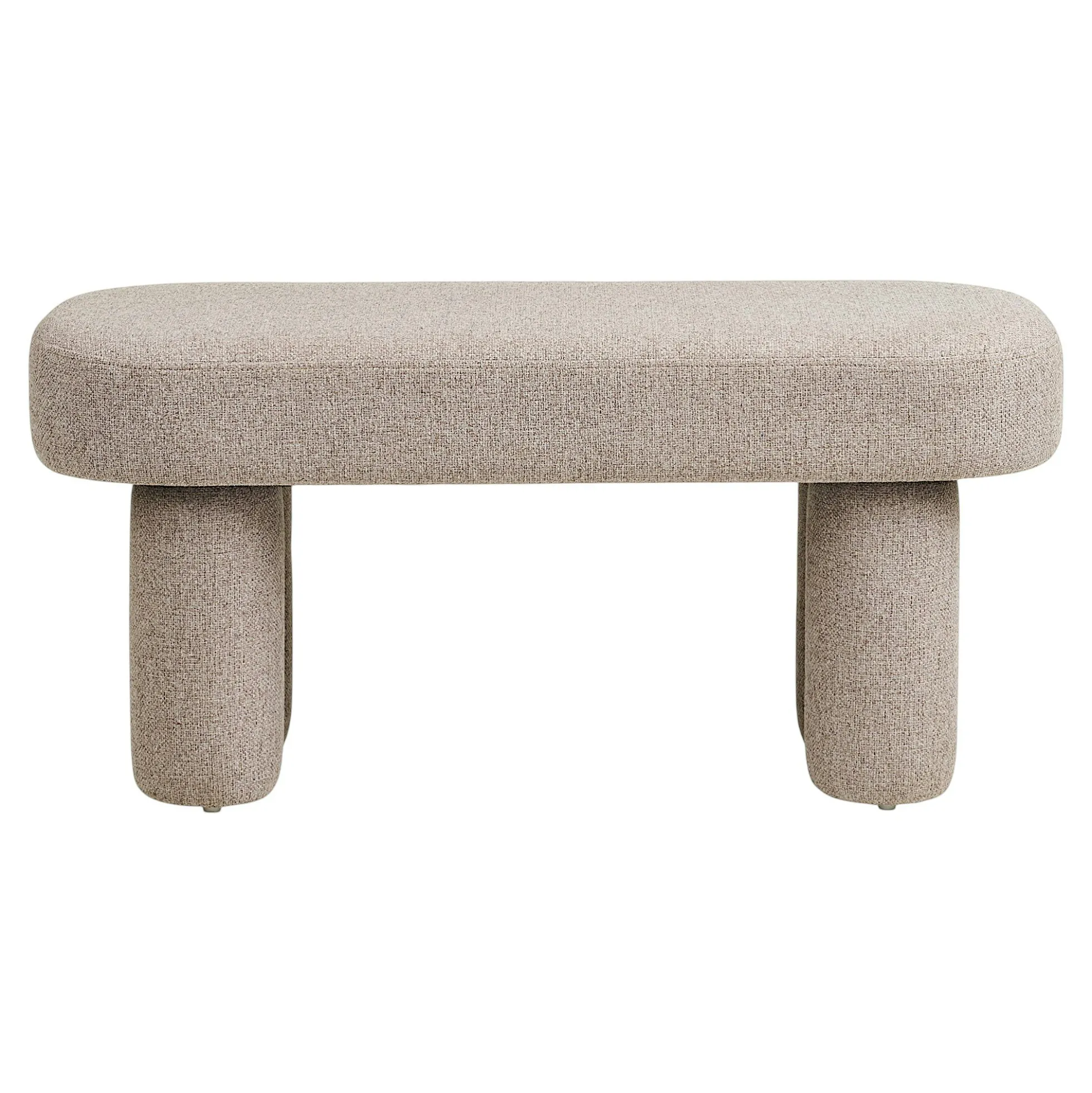 Banc d'entrée en tissu sable à pieds doubles BERLIN