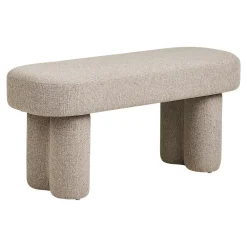 Banc d'entrée en tissu sable à pieds doubles BERLIN