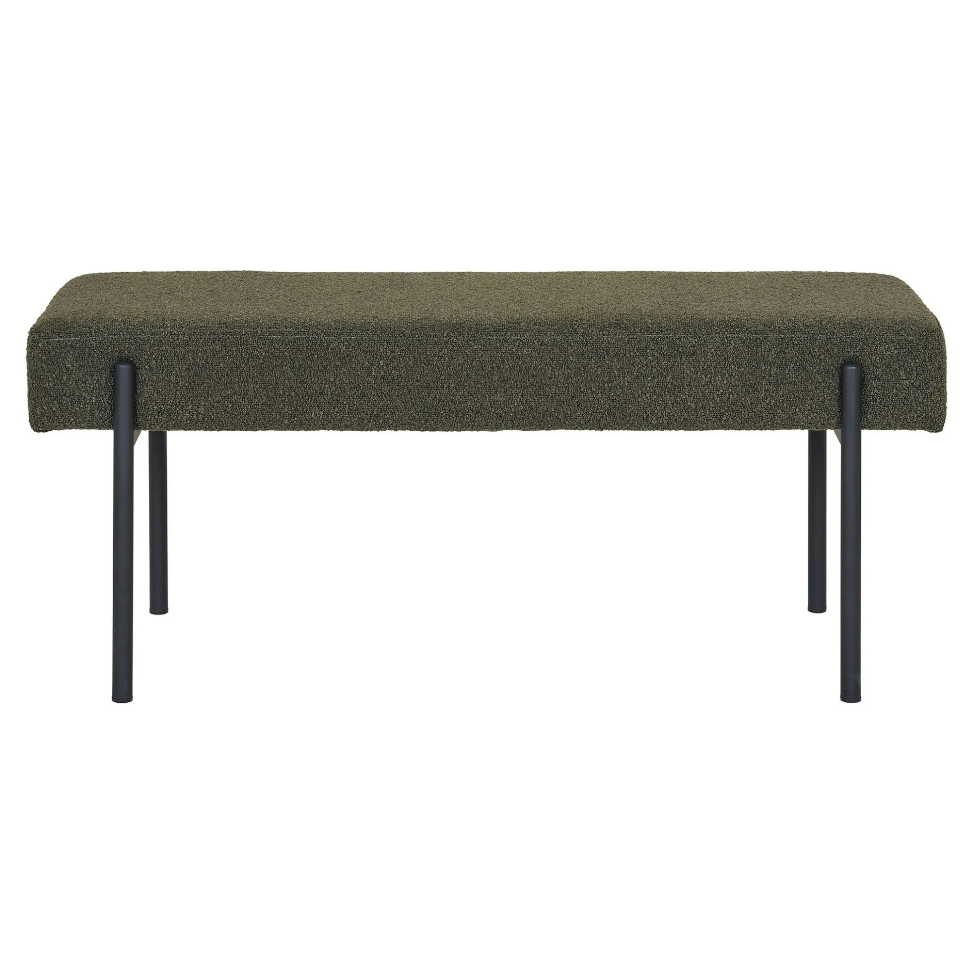 Banc d'entrée vert foncé en bouclette, style moderne BRUGES