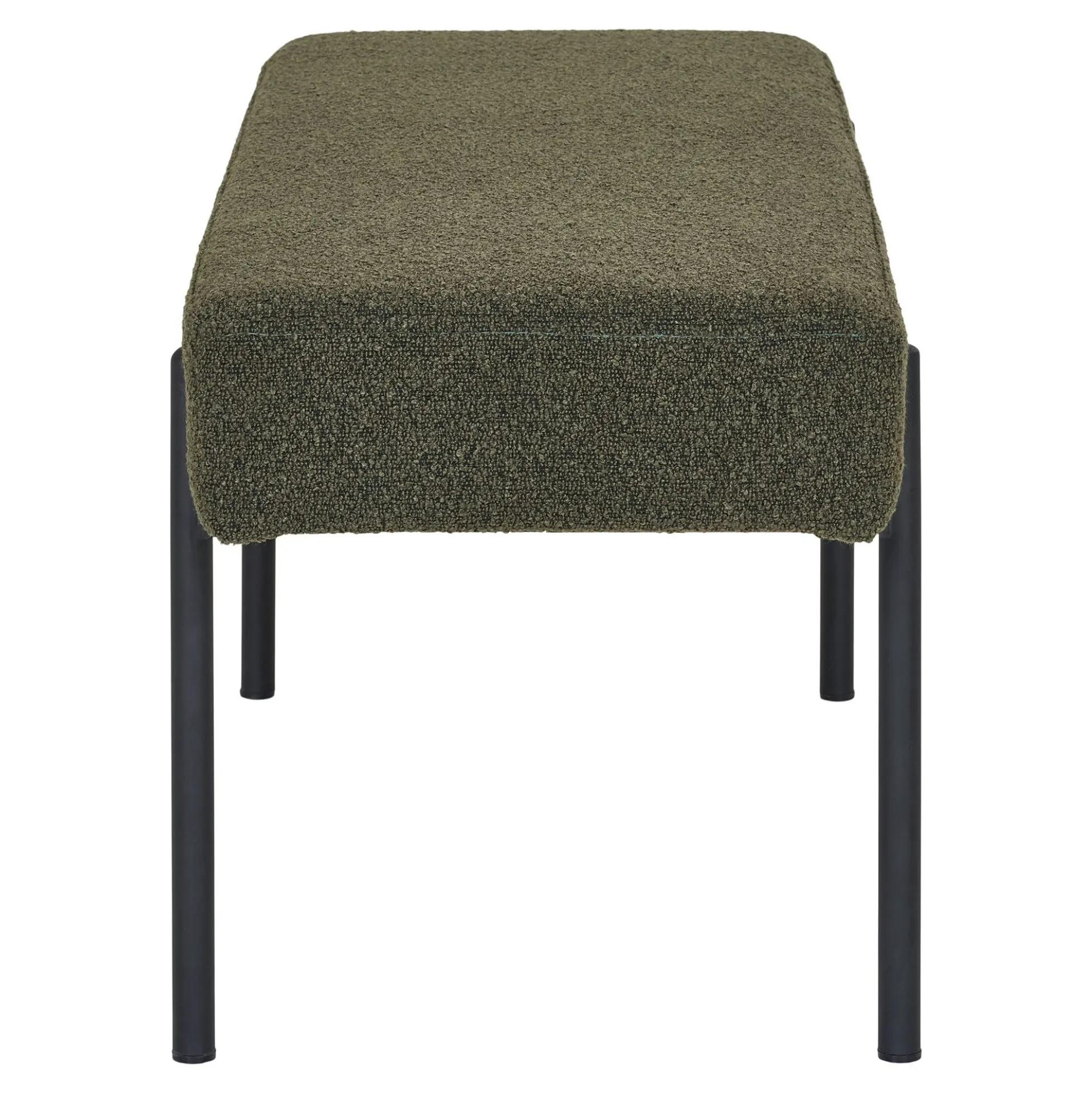Banc d'entrée vert foncé en bouclette, style moderne BRUGES