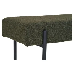 Banc d'entrée vert foncé en bouclette, style moderne BRUGES
