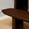 Banc de salle à manger bois foncé pieds courbes 180 cm ALMA