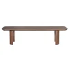 Banc de salle à manger bois foncé pieds courbes 280 cm ALMA