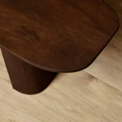Banc de salle à manger bois foncé pieds courbes 280 cm ALMA