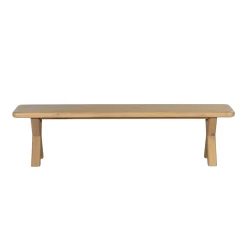Banc de salle à manger bois pieds en croix 220 cm ASTER