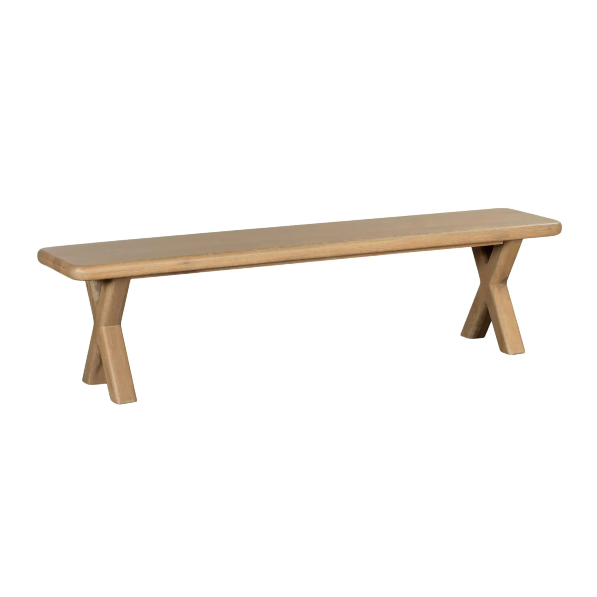 Banc de salle à manger bois pieds en croix 220 cm ASTER