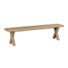 Banc de salle à manger en chêne pieds en croix 160 cm ASTER