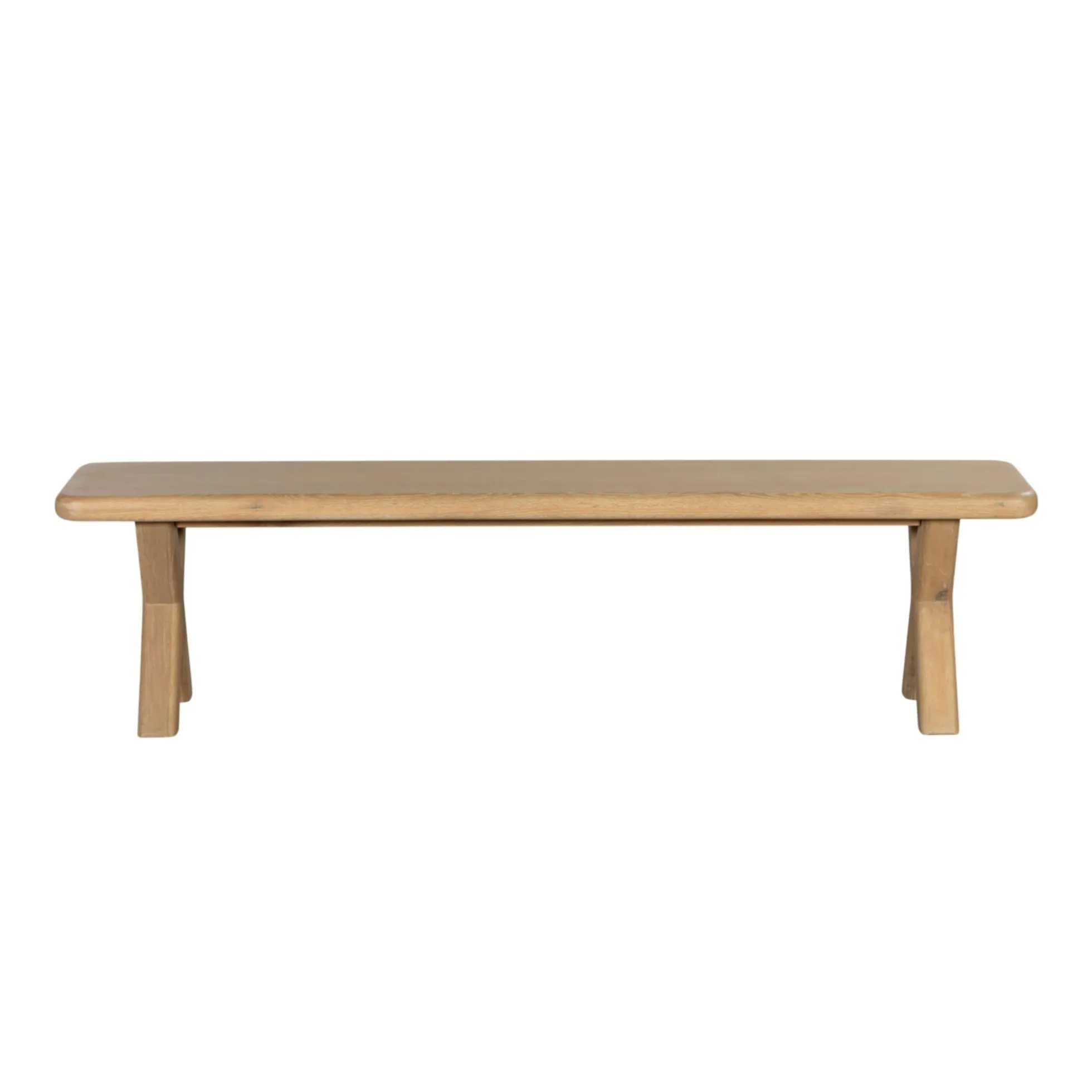 Banc de salle à manger en chêne pieds en croix 160 cm ASTER