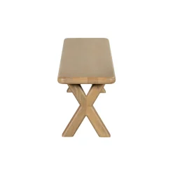 Banc de salle à manger en chêne pieds en croix 160 cm ASTER