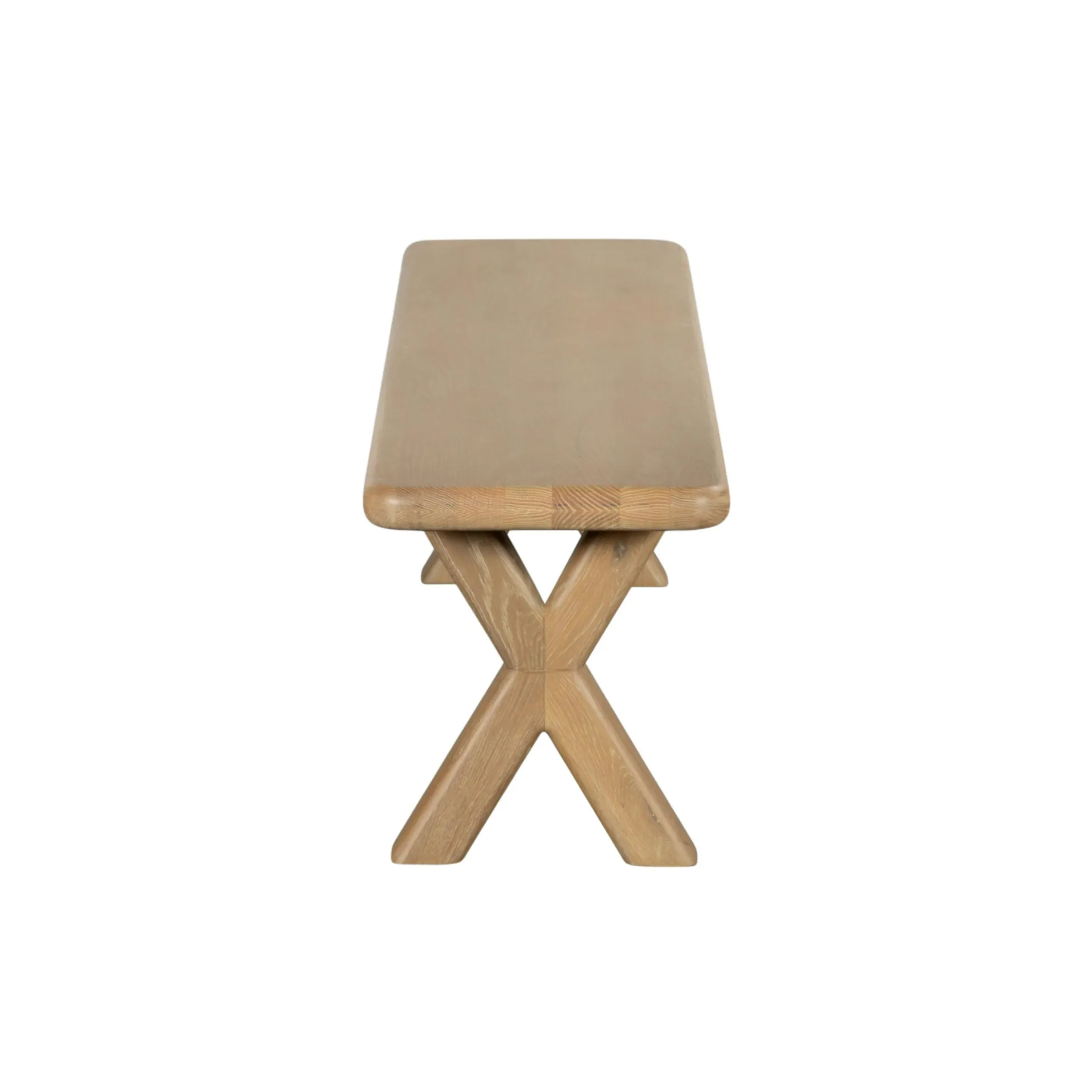 Banc de salle à manger en chêne pieds en croix 160 cm ASTER
