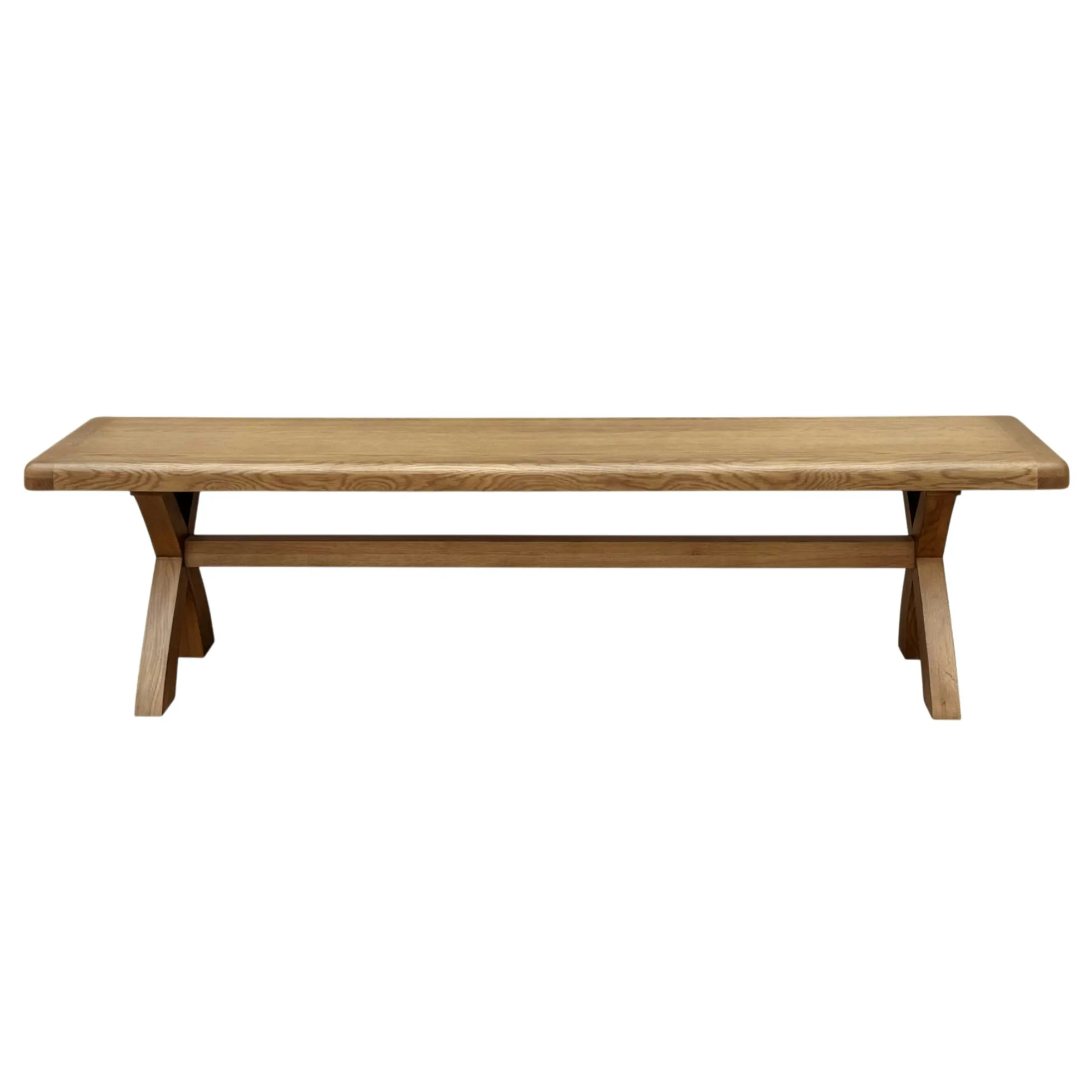 Banc de salle à manger en chêne pieds croisés 200 cm VALMONT
