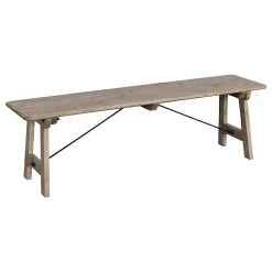 Banc de table bois recyclé clair 150 cm SALERNE