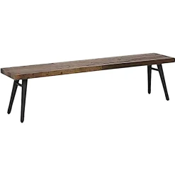 Banc de table bois recyclé piètement effet laiton vieilli 180 cm ADÉLAÏDE