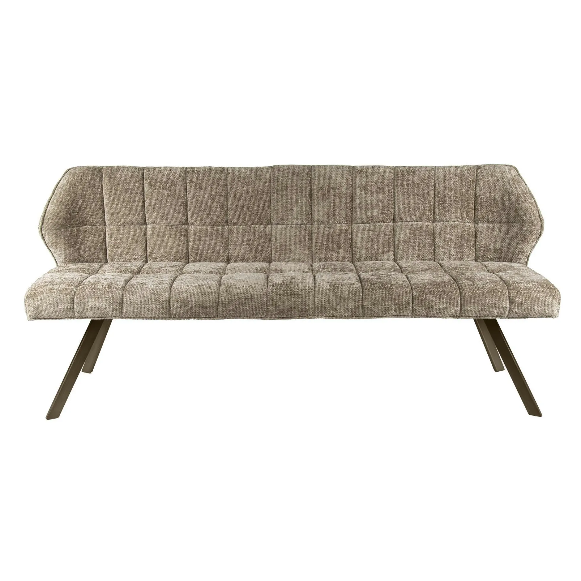 Banc de table brun chaud pieds bronze 180 cm MELBOURNE
