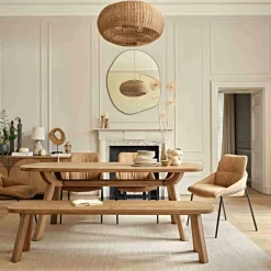 Banc de table en bois de chêne 220 cm KYOTO