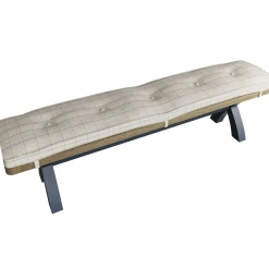 Banc de table en bois finition bleu profond 2m HOVE