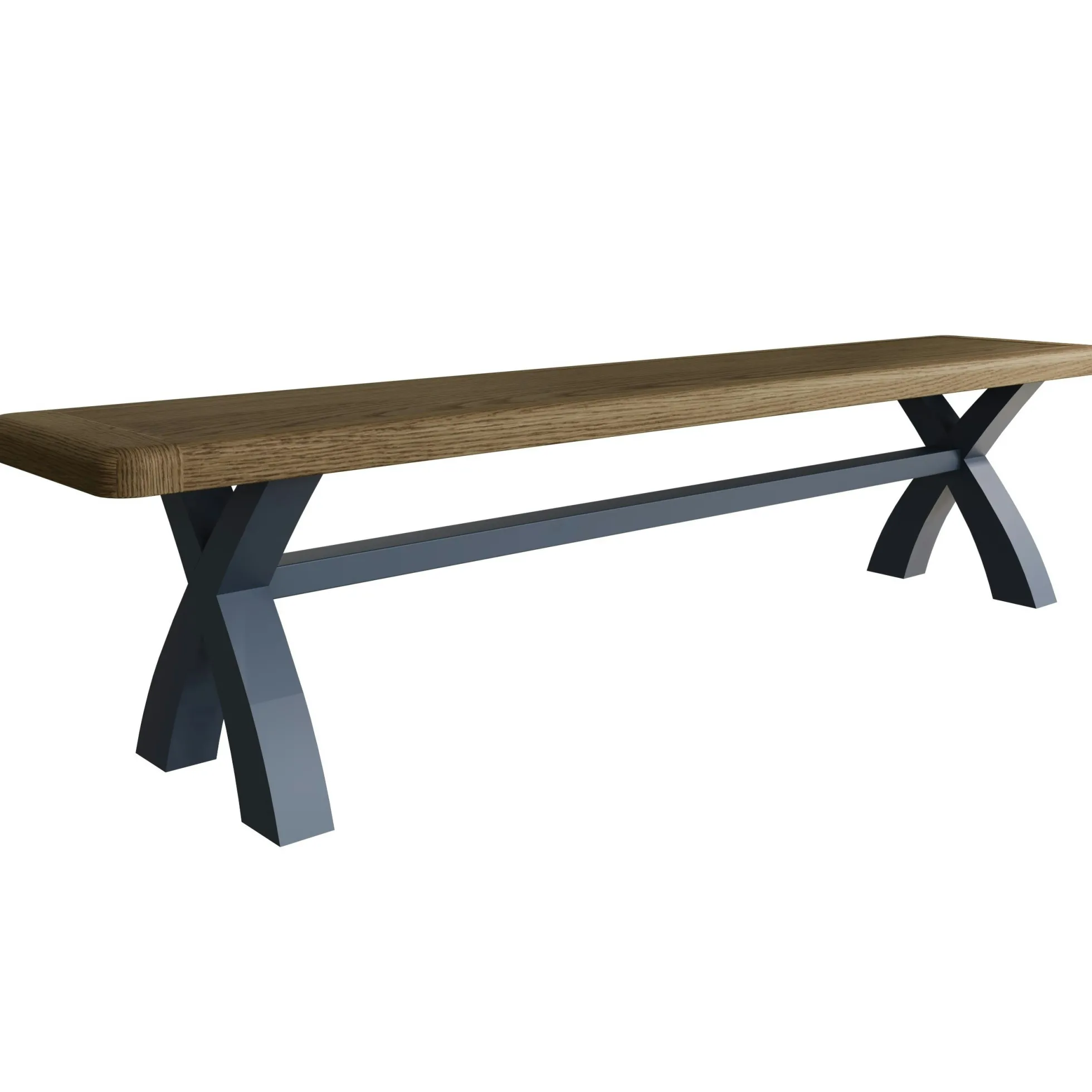 Banc de table en bois finition bleu profond 2m HOVE