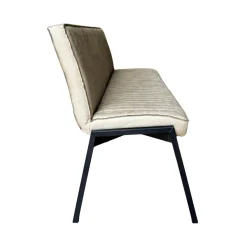 Banc de table à manger beige à bandes 185 cm CORTINA