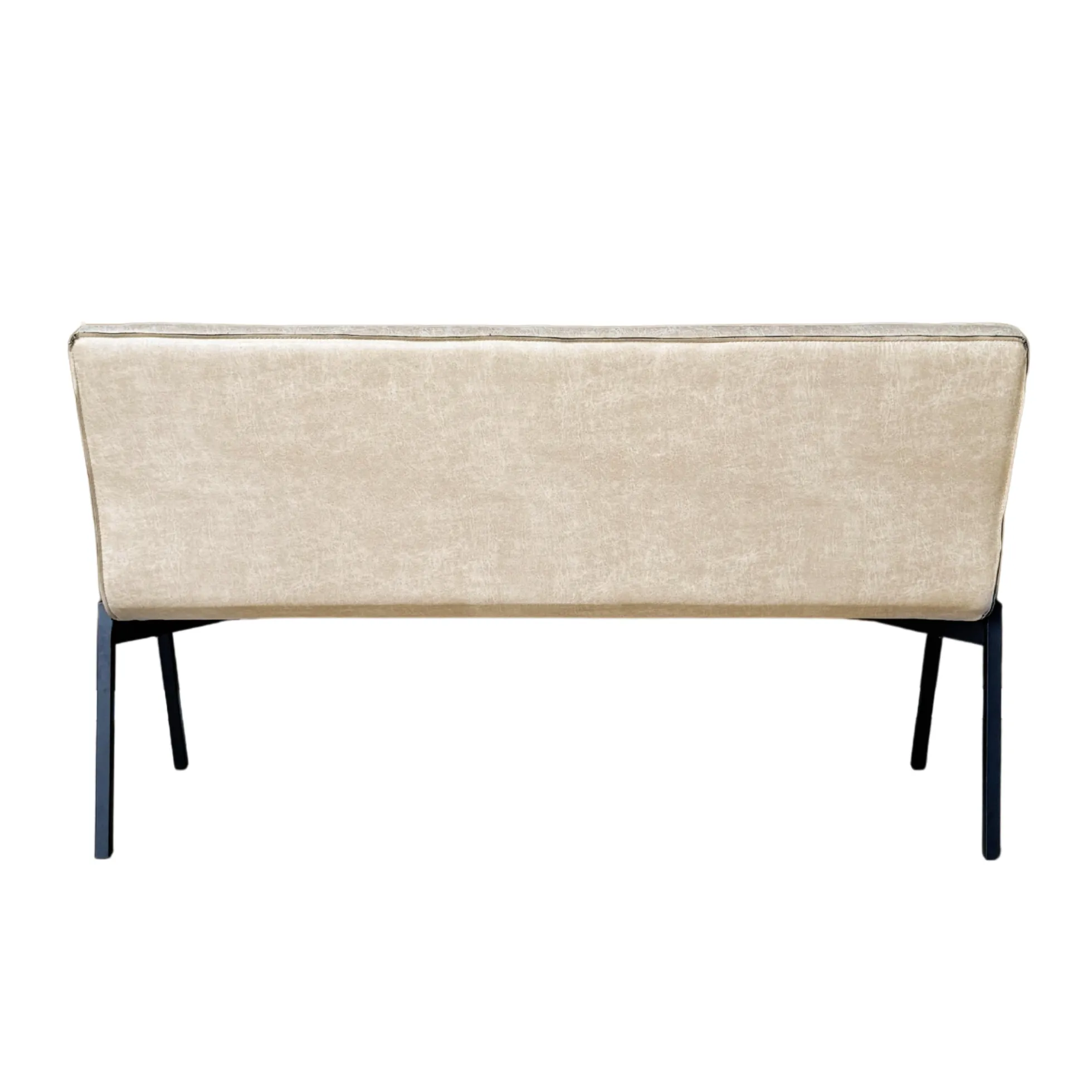 Banc de table à manger beige à bandes 155 cm CORTINA