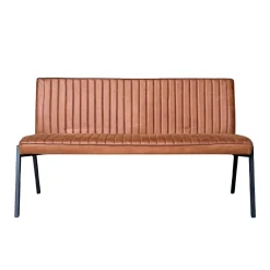 Banc de table à manger cognac à bandes 155 cm CORTINA