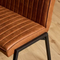 Banc de table à manger cognac à bandes 155 cm CORTINA