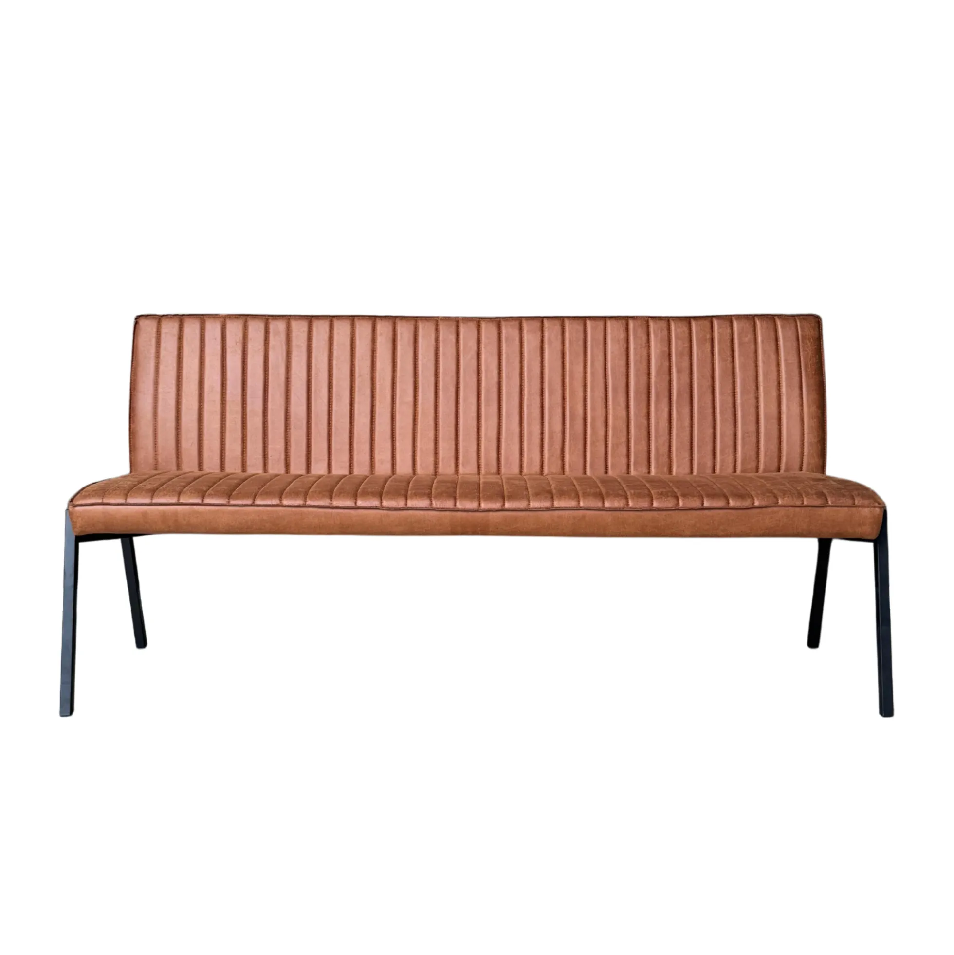 Banc de table à manger cognac à bandes 185 cm CORTINA