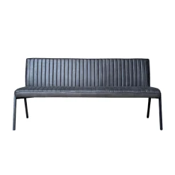 Banc de table à manger gris foncé à bandes 185 cm CORTINA