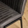 Banc de table à manger gris foncé à bandes 155 cm CORTINA