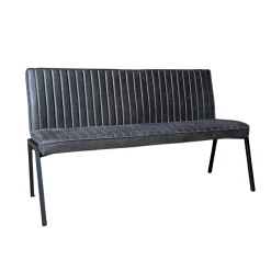 Banc de table à manger gris foncé à bandes 155 cm CORTINA