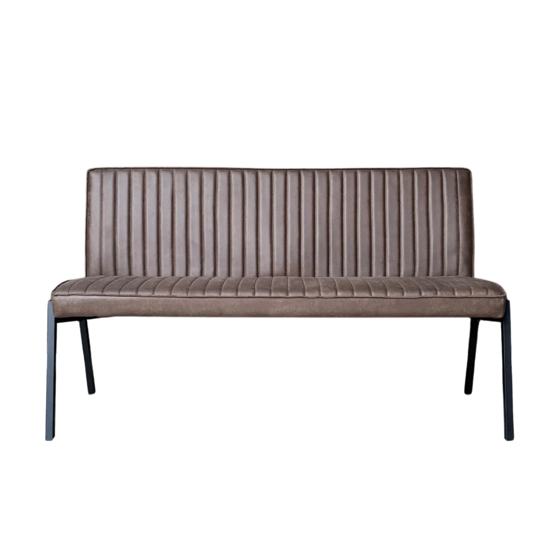 Banc de table à manger marron à bandes 155 cm CORTINA