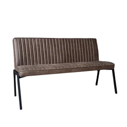 Banc de table à manger marron à bandes 155 cm CORTINA