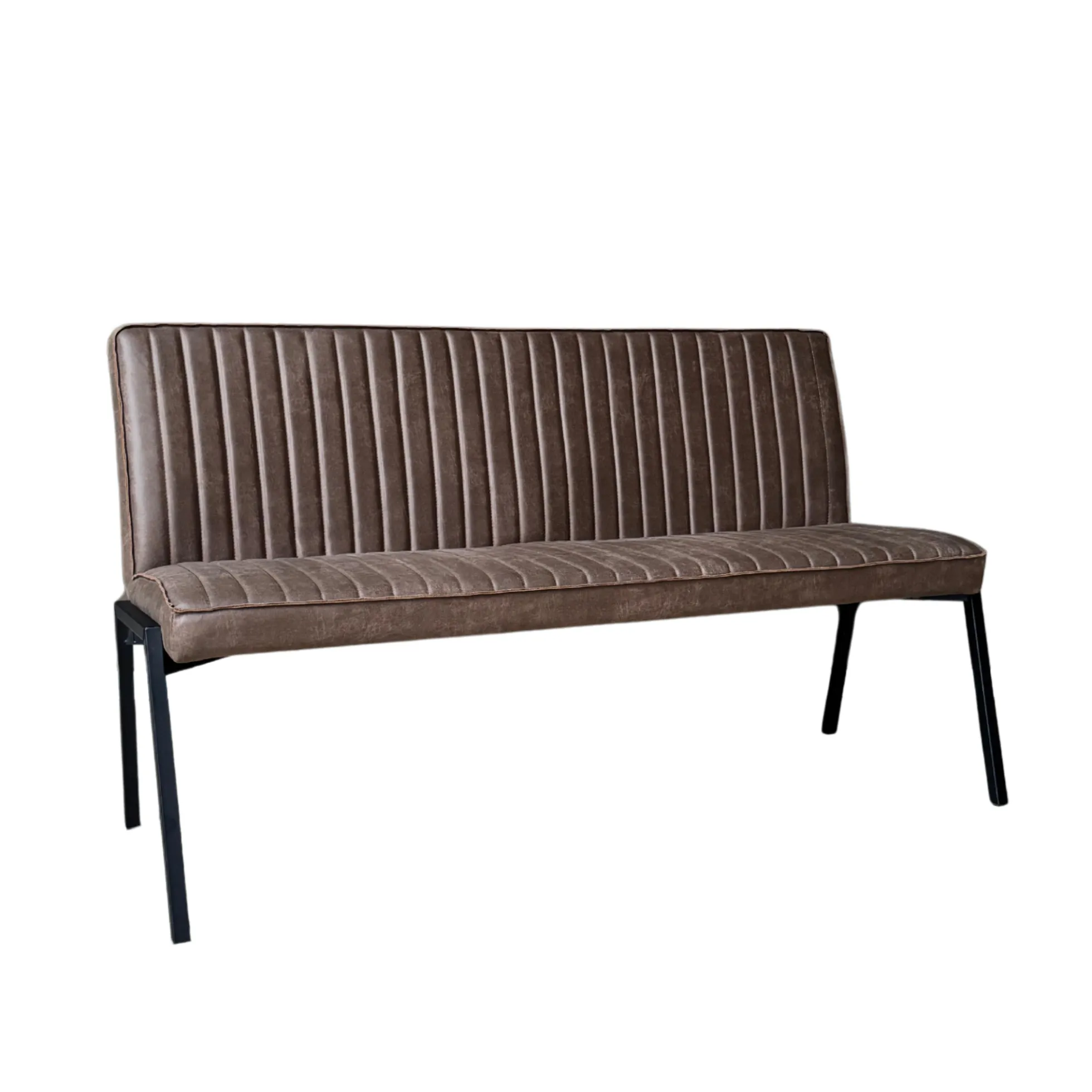 Banc de table à manger marron à bandes 155 cm CORTINA