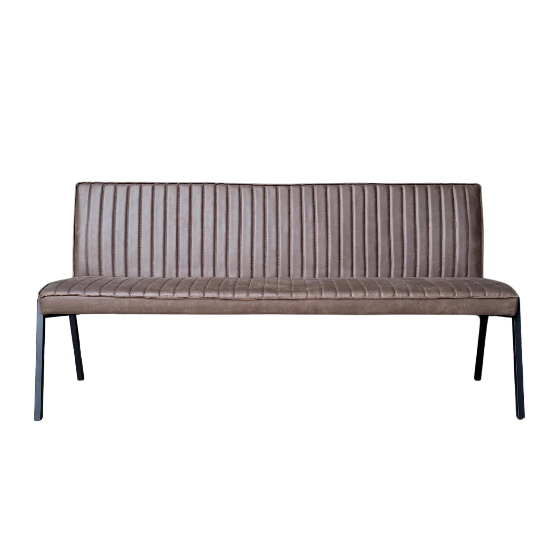 Banc de table à manger marron à bandes 185 cm CORTINA