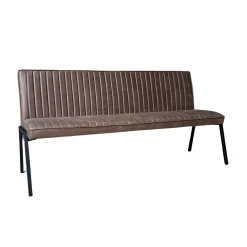 Banc de table à manger marron à bandes 185 cm CORTINA