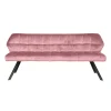 Banc de table rose en tissu velours 180 cm MELBOURNE