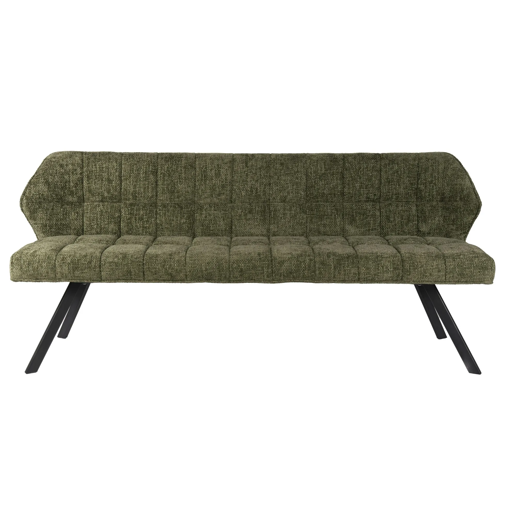 Banc de table vert chenille pieds anthracite 180 cm MELBOURNE