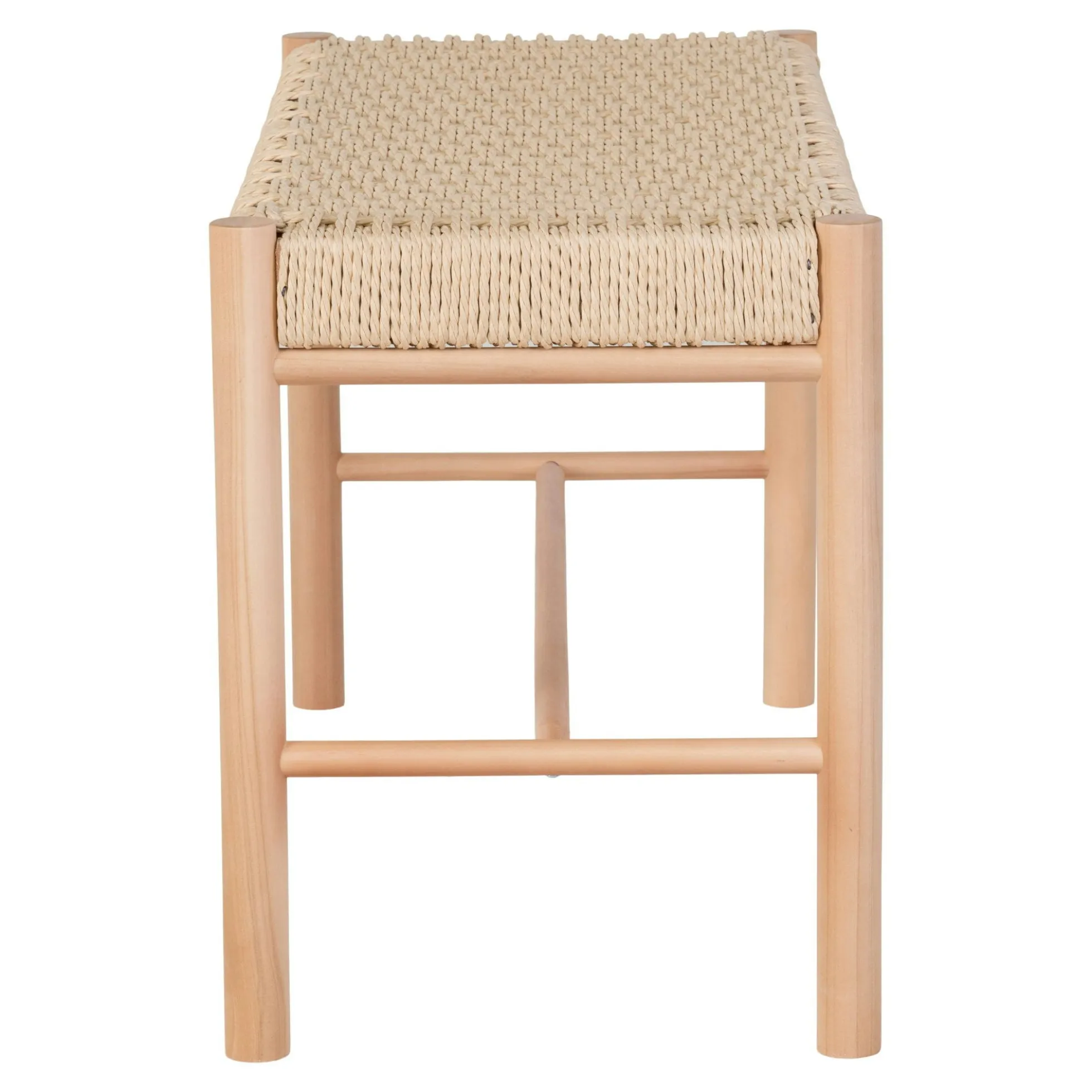 Banc en bois blond et corde tressée BRUGES