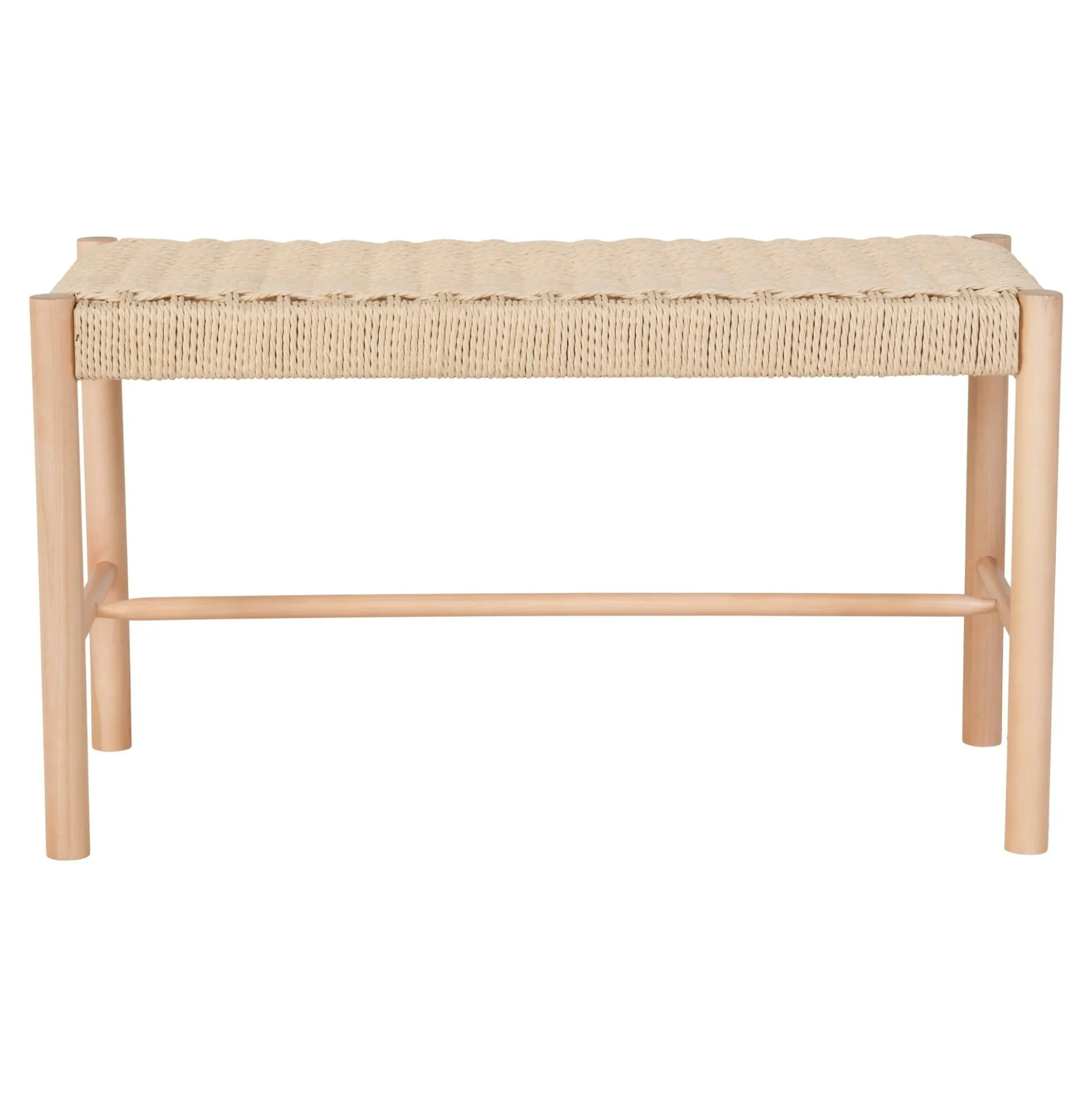 Banc en bois blond et corde tressée BRUGES