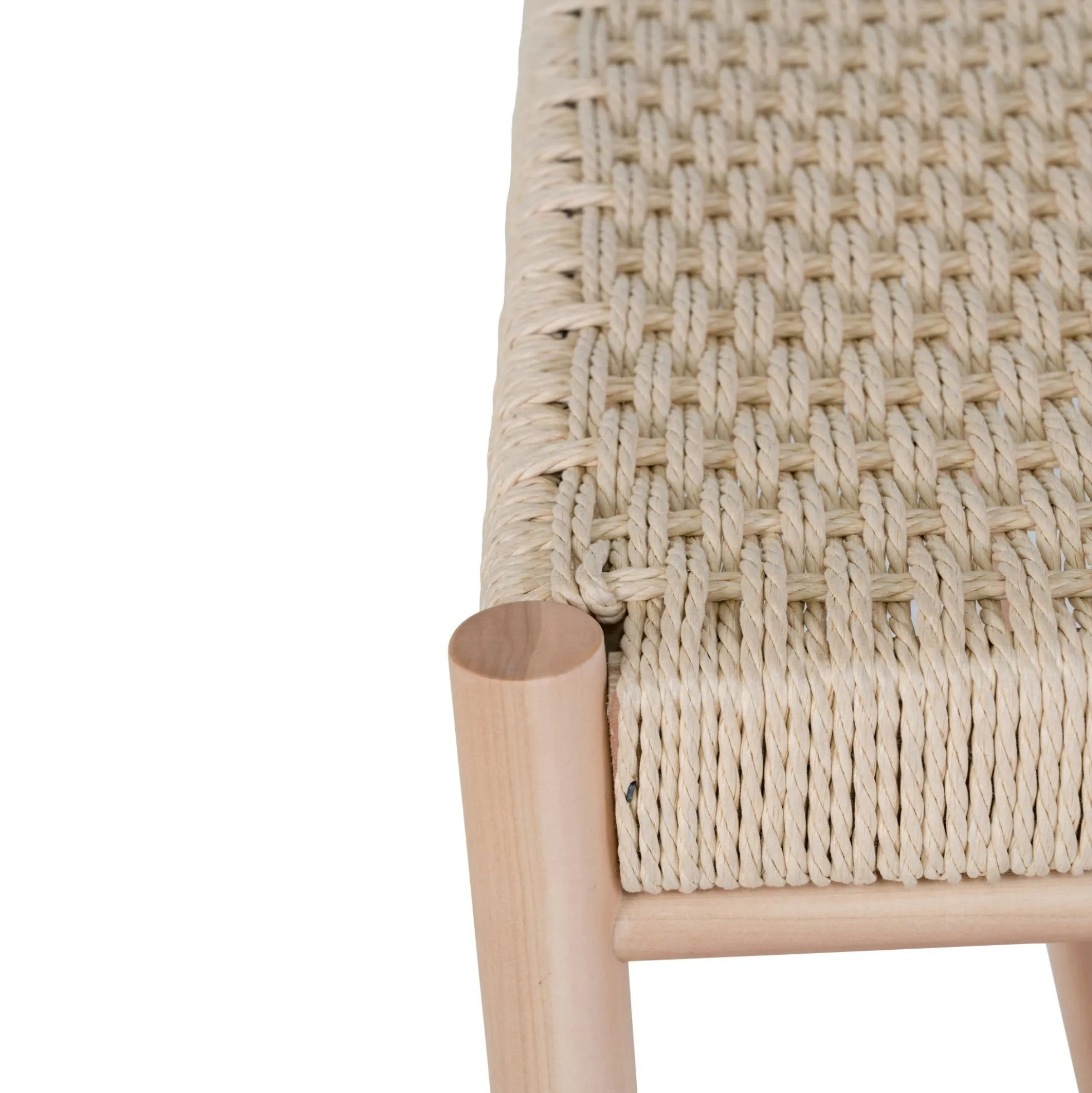 Banc en bois blond et corde tressée BRUGES