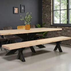 Banc en bois de chêne blanc 240 cm PALERME