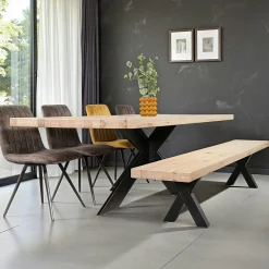 Banc en bois de chêne blanc 240 cm PALERME