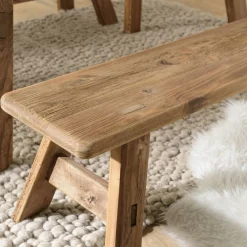 Banc en bois recyclé 140 cm style campagne DENVER