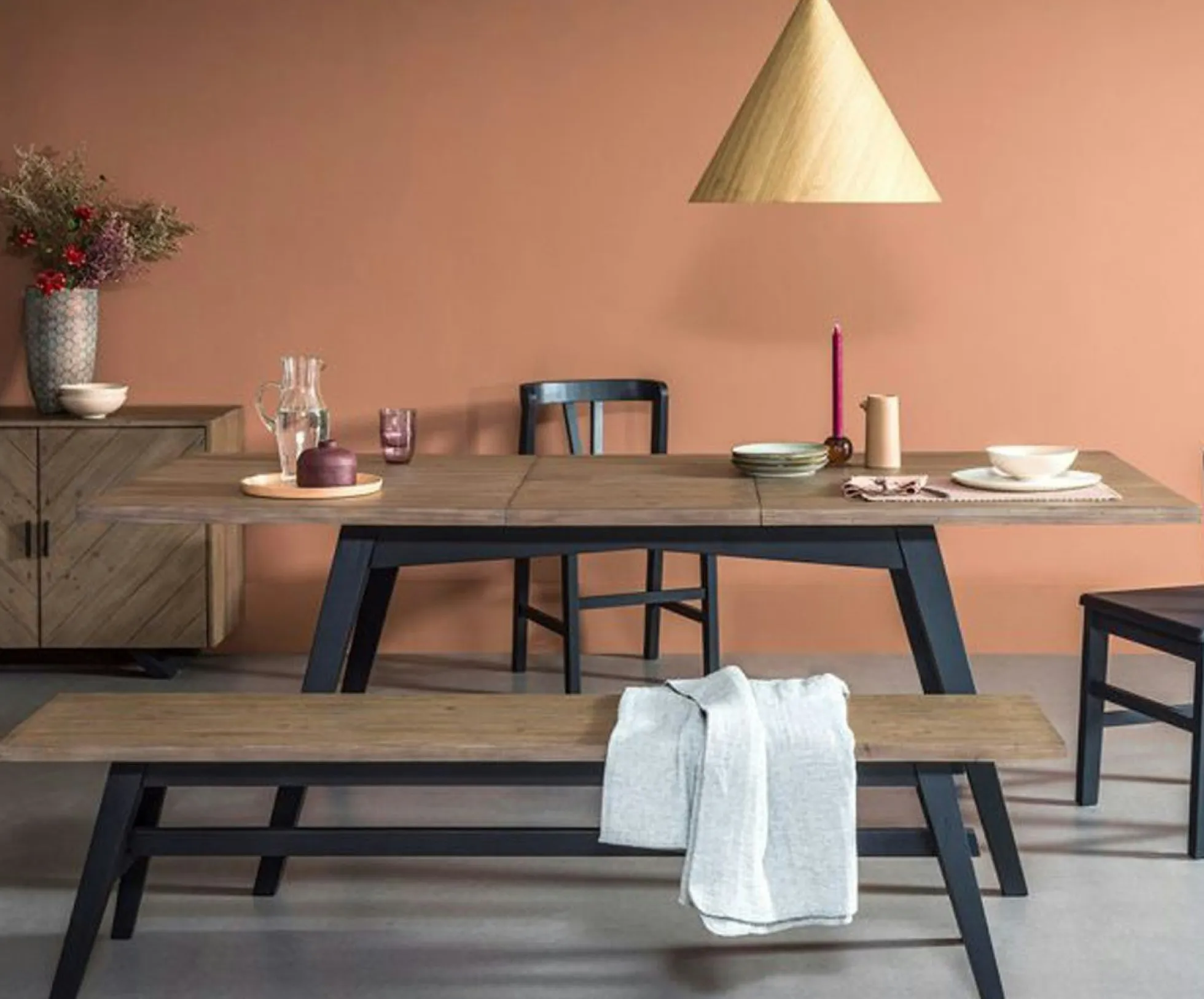 Banc en bois recyclé 160 cm VITTORIA