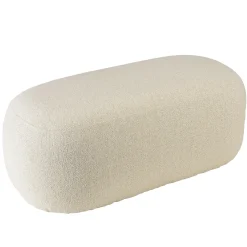 Banc en tissu petite bouclette beige COLOMBUS