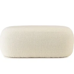Banc en tissu petite bouclette beige COLOMBUS