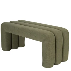 Banc en tissu vert CASTILLE