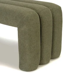 Banc en tissu vert CASTILLE