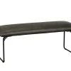 Banc industriel gris rembourré 120 cm OKA